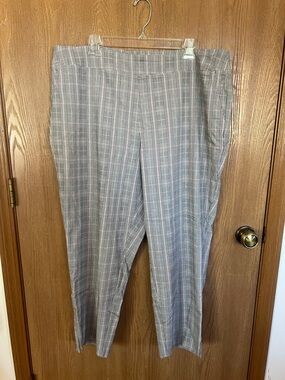 Rachel Zoe Women's Gray Plaid Cropped Dress Pants